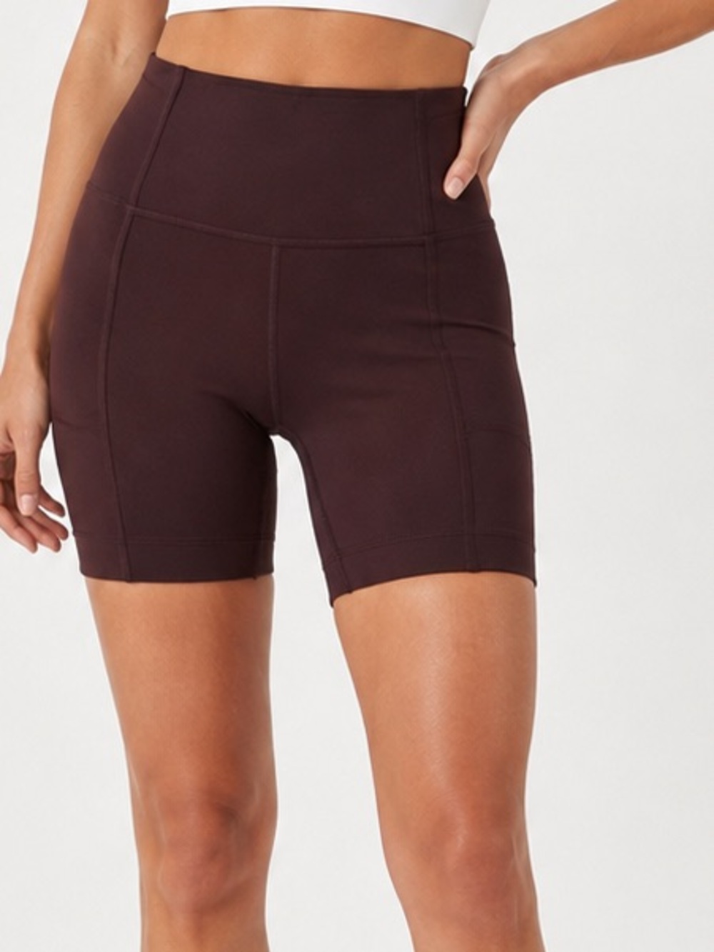 NWT Lululemon Align High-Rise 6” Shorts Size 0 Burgundy Nulu Side Pockets